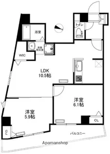 ルミナス西日暮里【10階】の間取り