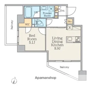 クレストコート中板橋【2階】の間取り