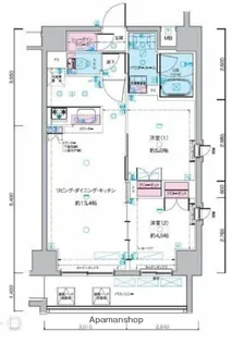 GENOVIA隅田川WEST SKYGARDEN【4階】の間取り