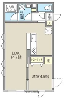 レピュア池袋本町レジデンス【4階】の間取り