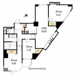 アドリーム文京動坂【11階】の間取り