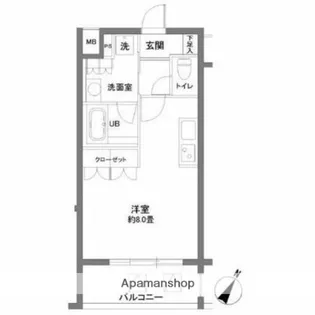 カスタリア大塚Ⅱ【8階】の間取り
