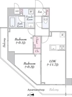 URBANLINKときわ台【7階】の間取り