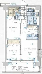 GENOVIA赤羽【2階】の間取り