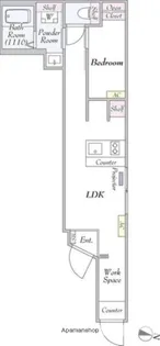 GRADO NISHIーNIPPORI【1階】の間取り