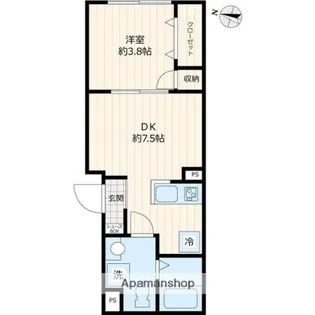 セレス神楽坂【1階】の間取り
