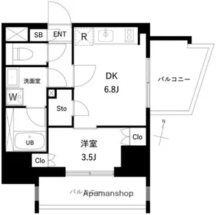 プレディアコート西日暮里【10階】の間取り