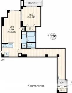 仮称やなかのなかA【3階】の間取り