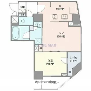 REALIZE浅草Ⅳ【9階】の間取り