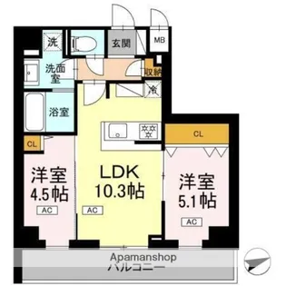 ロイジェント南池袋【4階】の間取り