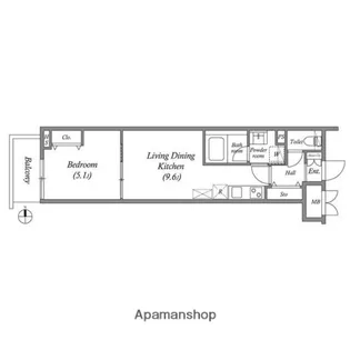プライムガーデン若木【4階】の間取り