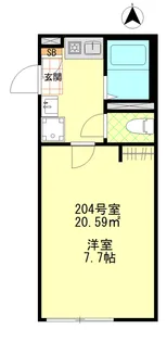 ルミナス千住大橋【2階】の間取り