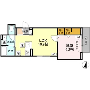 セレスティア上十条【1階】の間取り
