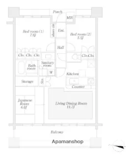 KDX志村坂上レジデンス【7階】の間取り