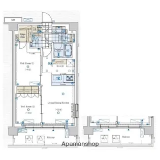 ジェノヴィア赤羽【7階】の間取り