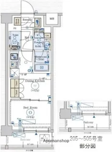 ジェノヴィア赤羽【5階】の間取り