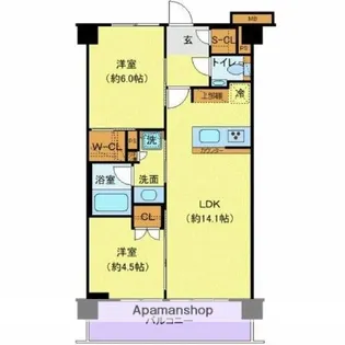 ジェノヴィア赤羽【2階】の間取り