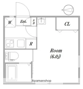 フラット清水町【1階】の間取り
