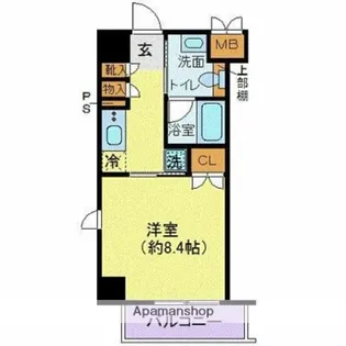 ライジングプレイス池袋【4階】の間取り