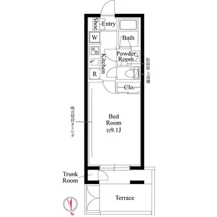 グローリオシェルト池袋Ⅴ【0101号室】の間取り