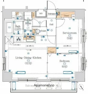 HY’S 田端ⅡWEST【2階】の間取り