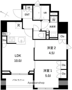タスキプライムテラス本蓮沼【12階】の間取り