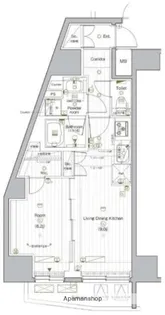 PREMIUM CUBE G 後楽園【6階】の間取り