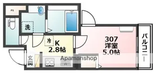 アローマ王子本町【3階】の間取り