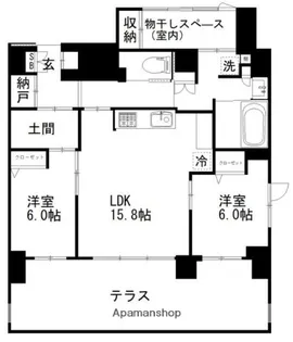 オーギュメント牛込神楽坂【1階】の間取り