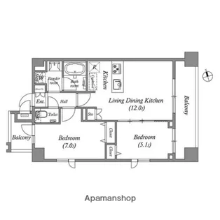 GRAN PASEO町屋【5階】の間取り