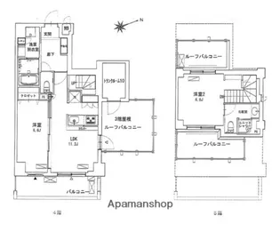 メゾンハギⅤ【4階】の間取り