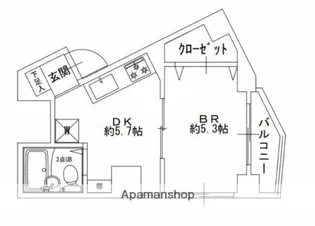 町屋プレイス【4階】の間取り
