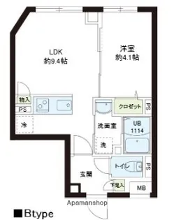 レピュア小石川レジデンス【4階】の間取り