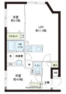 レピュア小石川レジデンス【2階】の間取り