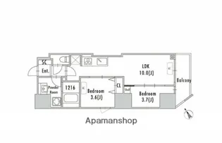 GRAN PASEO蔵前Ⅱ【4階】の間取り