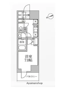 レジディア新御徒町Ⅱ【5階】の間取り