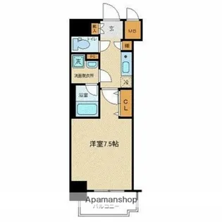 RISING PLACE北千住【4階】の間取り