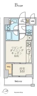 クレストコート北千住レジデンス【6階】の間取り