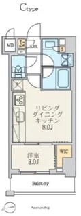 クレストコート北千住レジデンス【7階】の間取り