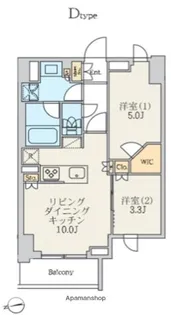 クレストコート北千住レジデンス【7階】の間取り