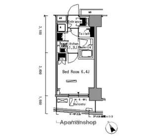 パークアクシス新板橋イースト【8階】の間取り