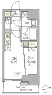 ザ・ライオンズフォーシア文京湯島【8階】の間取り