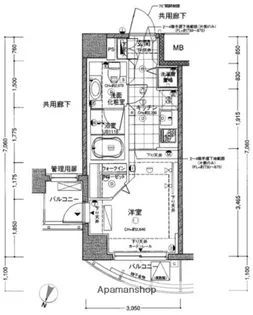 アーバンファースト神楽坂【6階】の間取り