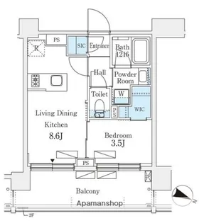 シーズンフラッツ町屋【3階】の間取り