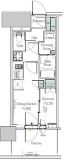 ONE ROOF RESIDENCE NISHINIPPORI【4階】の間取り