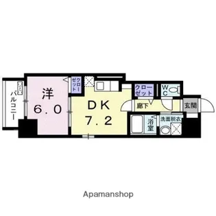 ウエストサイド中山道【4階】の間取り