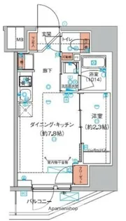 ハーモニーレジデンス巣鴨山手インサイド【9階】の間取り