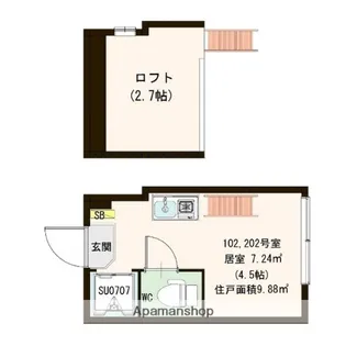 メゾン・プーラ豊島【1階】の間取り