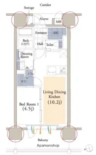 グランレ・ジェイド御茶ノ水【6階】の間取り