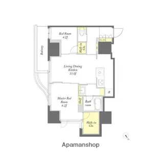 プライムメゾン入谷【5階】の間取り